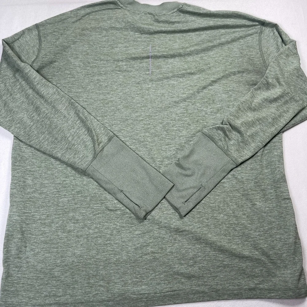 Nike Running Dri-FIT Shirt Women's XL Sage Green Thumbhole Sleeve Activewear